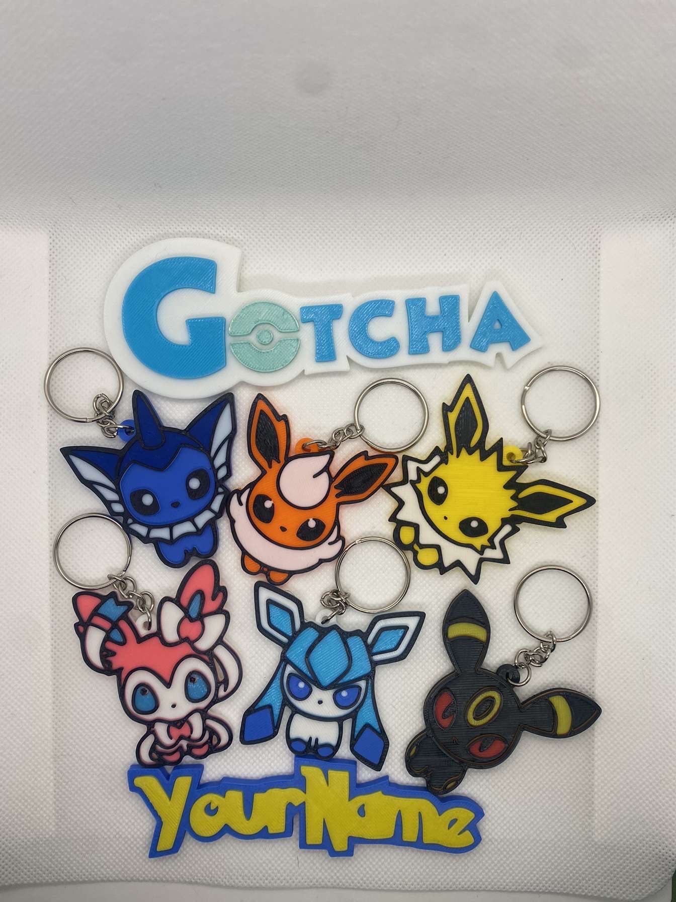 Eeveelutions 3D Printed Keychains