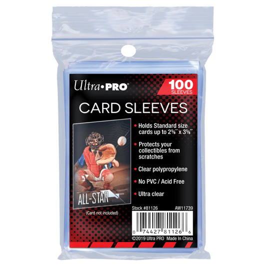 Ultra Pro - Standard Sleeves - Regular Soft Card (100 Sleeves)